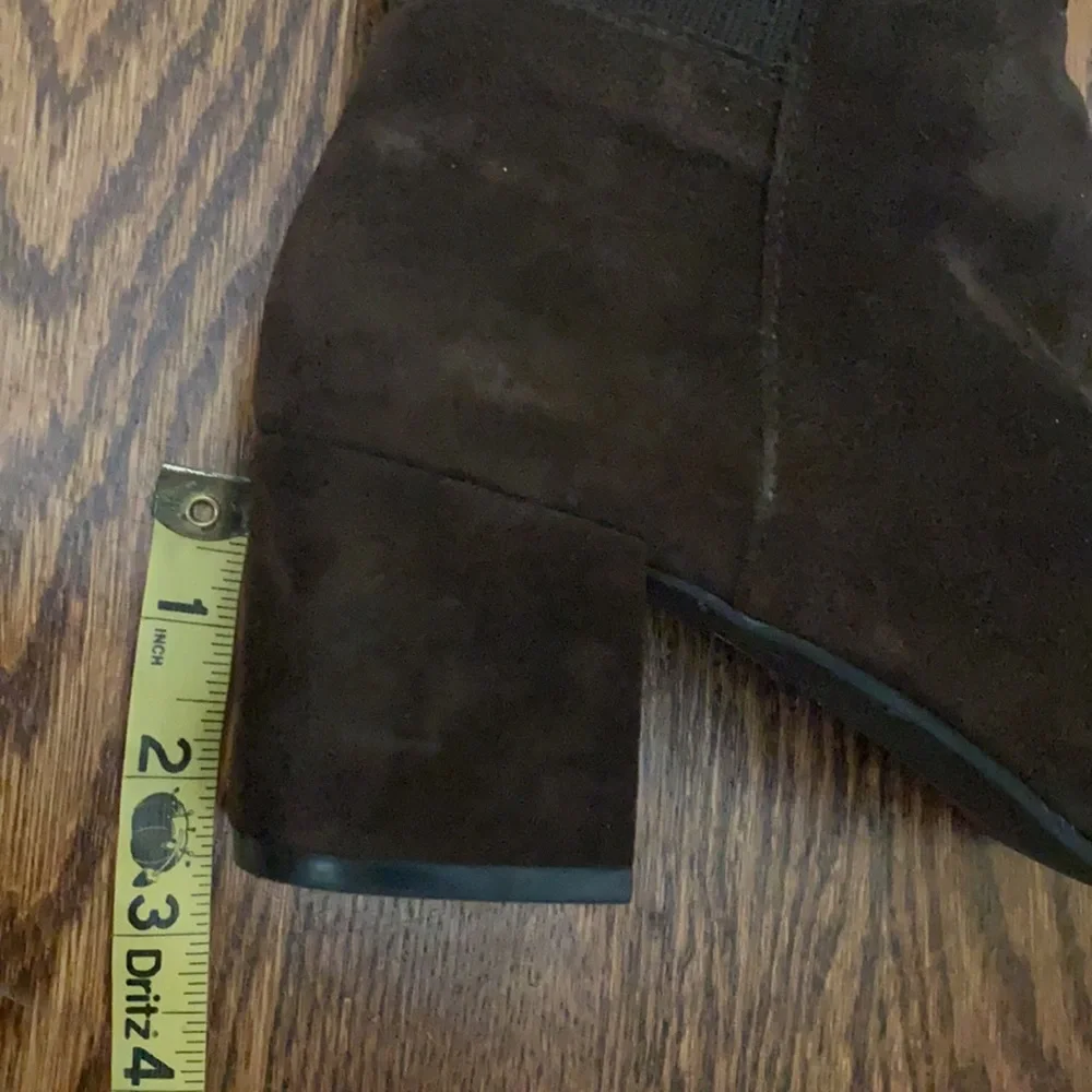 Kenneth Cole Elouise Brown Suede & Rib Knit Over The Knee High Boots